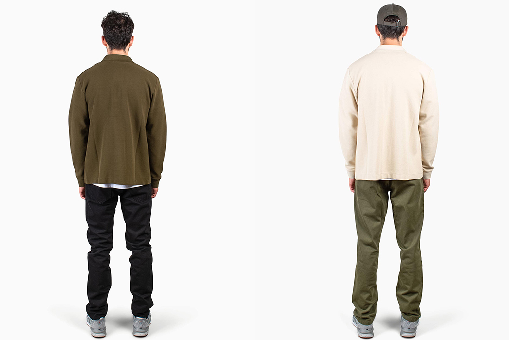 Norse-Projects'-Jorn-Textured-Overshirt-Is-A-Bargain-model-backs-dark-and-light