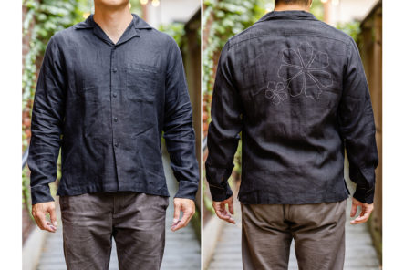 3sixteen-Embroidered-Loop-Collar-Shirt-model-front-back