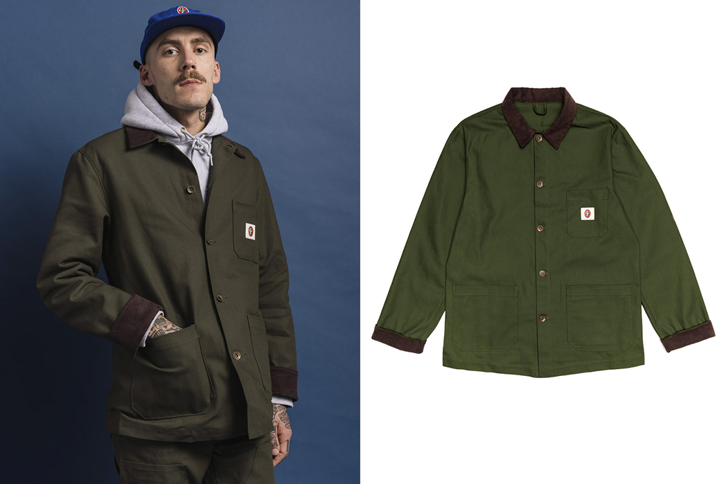 American-Trench-Adds-Canvas-Chore-Coat-To-Its-'Original-Equipment'-Line-green-model-front