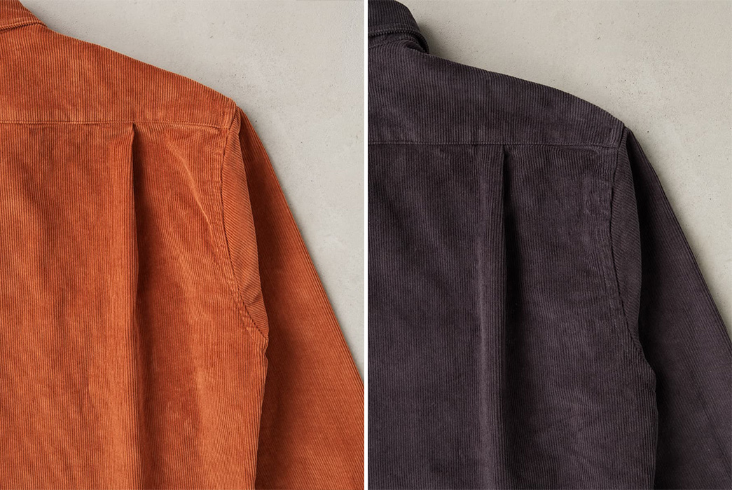 Divison-Road's-Exclusive-Gitman-Corduroy-Camper-Shirt-Is-Three-Season-Shirting-Perfection-orange-and-dark-back-right-shoulder