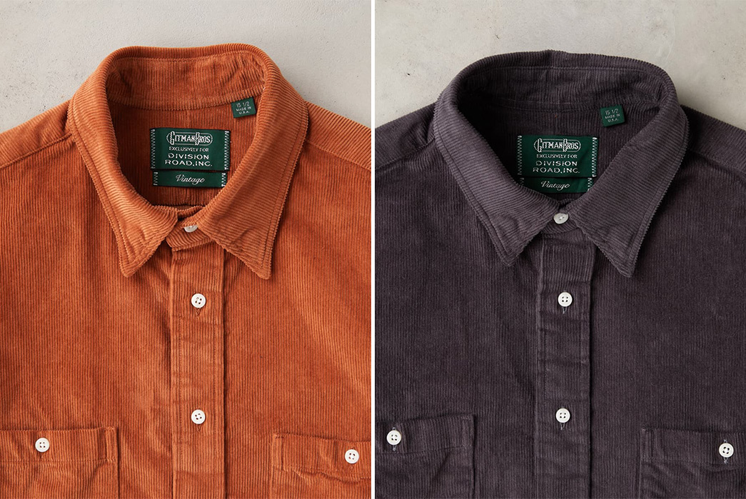 Divison-Road's-Exclusive-Gitman-Corduroy-Camper-Shirt-Is-Three-Season-Shirting-Perfection-orange-and-dark-front-collar