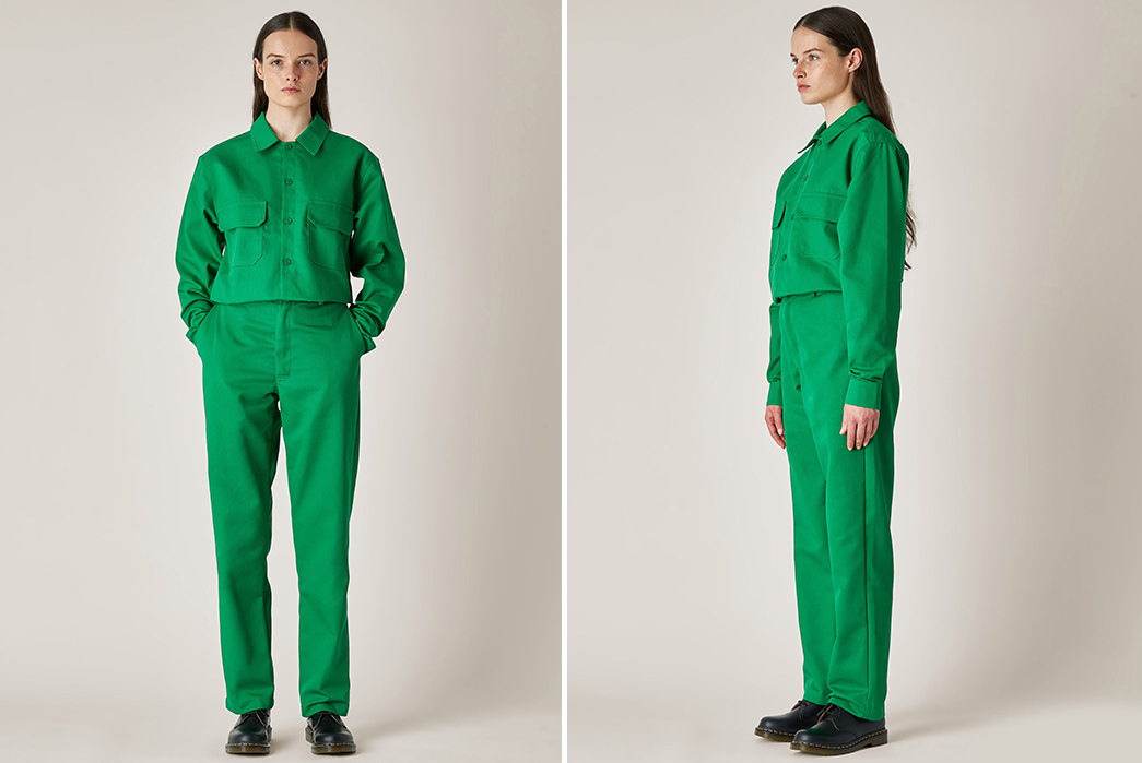 Matty-Matheson's-Cooking-Up-Fresh-Workwear-With-Rosa-Rugosa-green-model-front-side