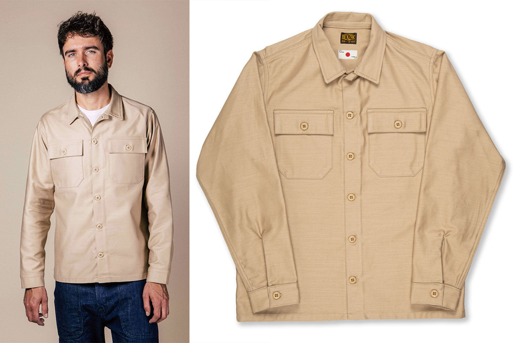 The-Heddels-Overshirt-Guide-2022-BWS-03-10-oz.-Sand-military-Twill,-available-for-€164,46-($160USD)-from-Benzak-Denim-Developers