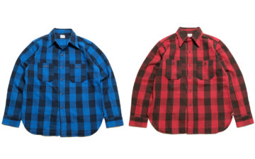 Warehouse-&-Co.-Dropped-Two-Archetypal-Buffalo-Check-Shirts-For-Fall-blue-and-red-fronts