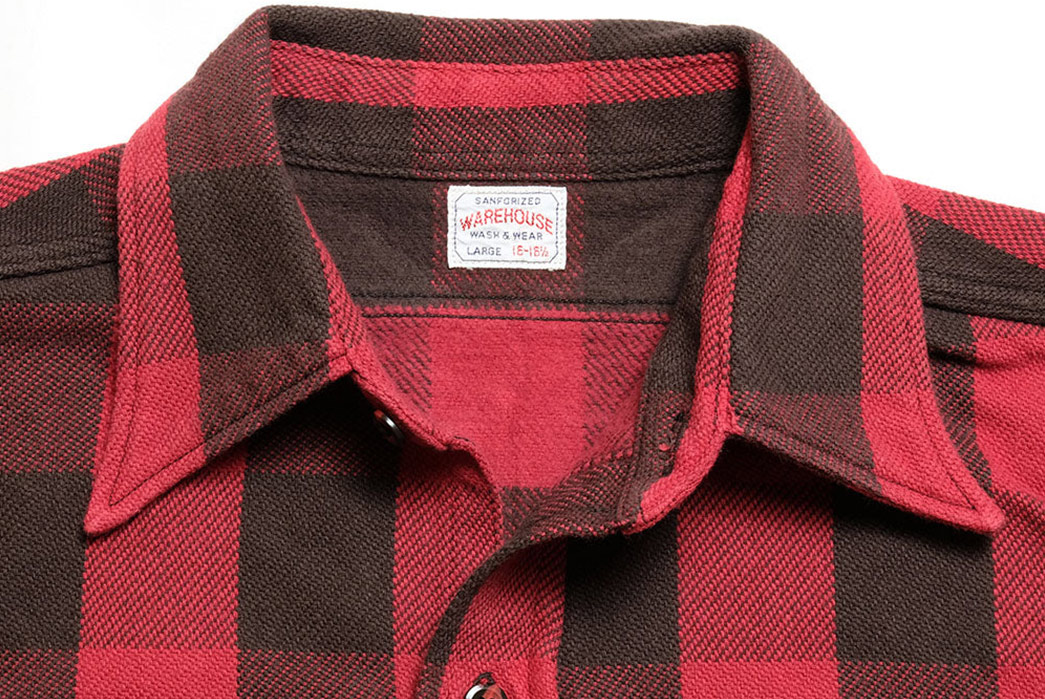 Warehouse-&-Co.-Dropped-Two-Archetypal-Buffalo-Check-Shirts-For-Fall-red-front-collar