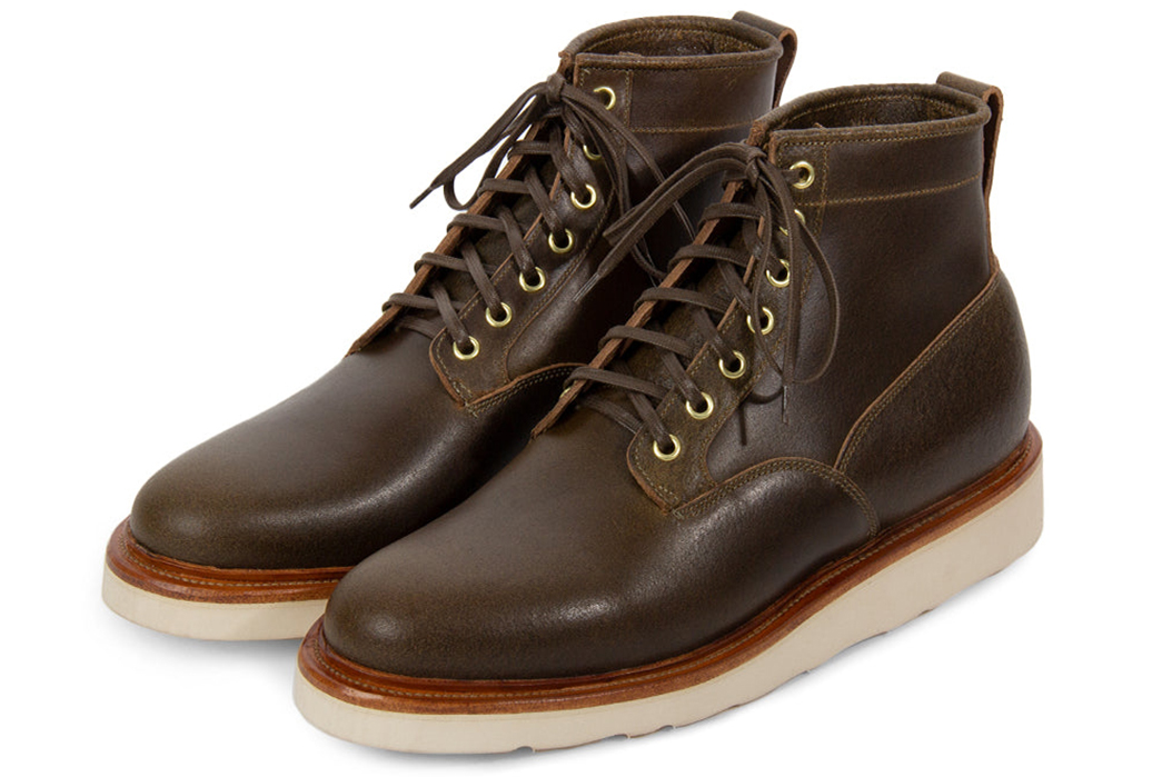 Waxed-Roughout-Boots---Five-Plus-One-3)-Viberg-Scout-Boot---Dark-Olive-Waxed-Flesh