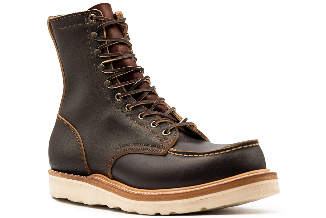 Waxed-Roughout-Boots---Five-Plus-One-4)-Truman-Boot-Co-Java-Waxed-Flesh-Upland-Moc-Toe