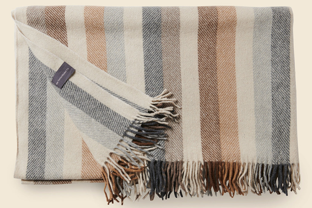 Wool-Blankets---Five-Plus-One-5)-The-Tartan-Blanket-Co-Striped-Herringbone-Blanket