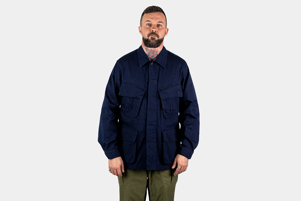 A-Vontade-Renders-The-Iconic-Jungle-Jacket-In-9-Oz.-Denim-front-model
