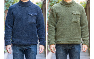 Come-Out-Of-Your-Shell-With-Knickerbocker's-Turtleneck-Pile-Fleece-model-blue-and-green
