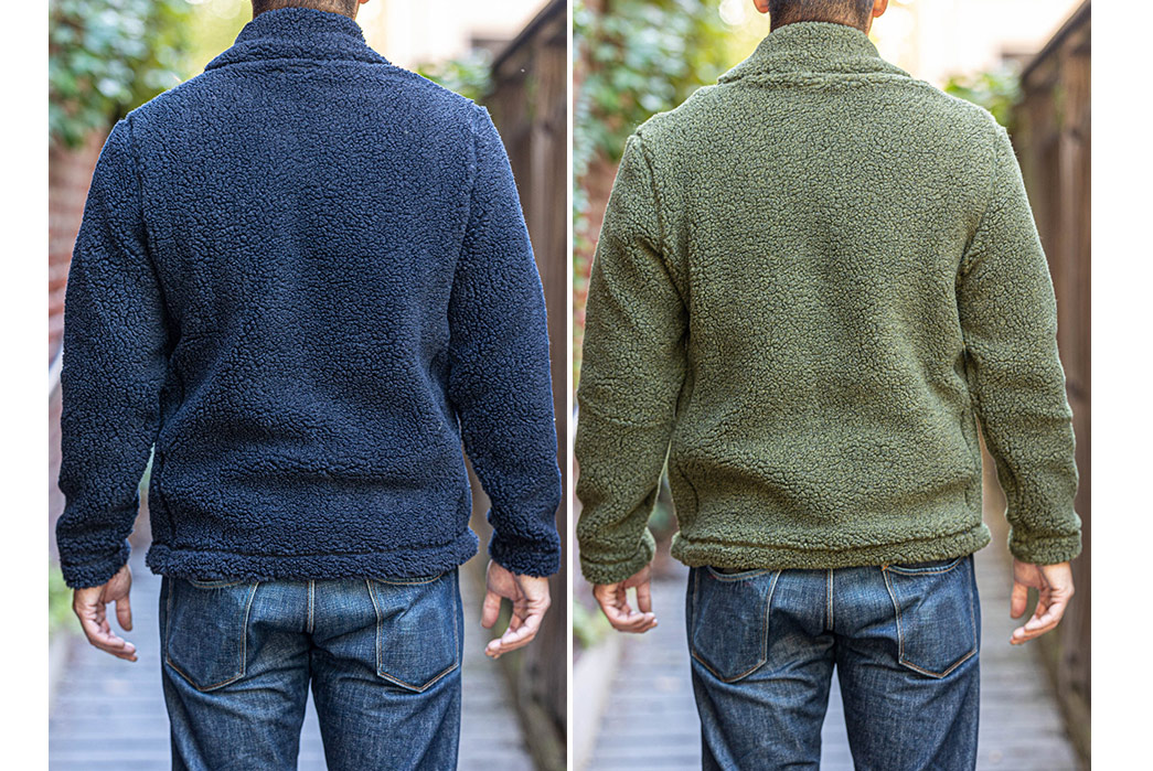 Come-Out-Of-Your-Shell-With-Knickerbocker's-Turtleneck-Pile-Fleece-model-blue-and-green-back