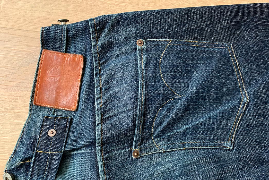 Fade-Friday---Self-Produced-Repro-Of-Levi's-1888-Waist-Overalls-(2.5-Years,-2-Soaks)-back-leather-patch-and-pocket