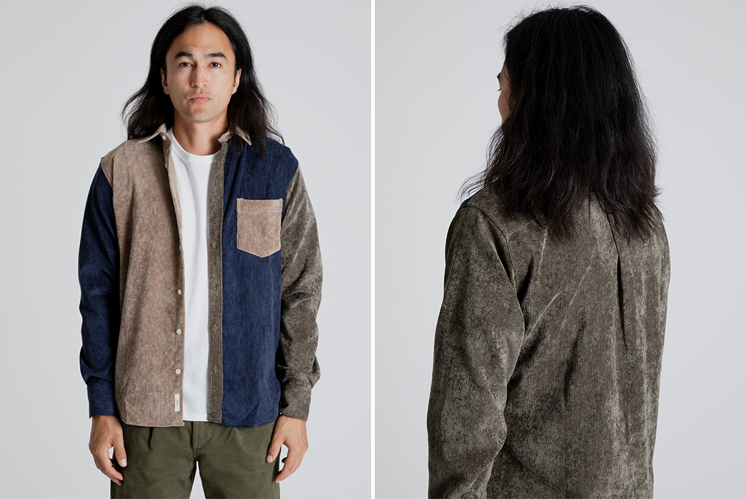 Go-To-Ground-With-Foret's-Latest-Corduroy-Shirt-model-front-back-detailed