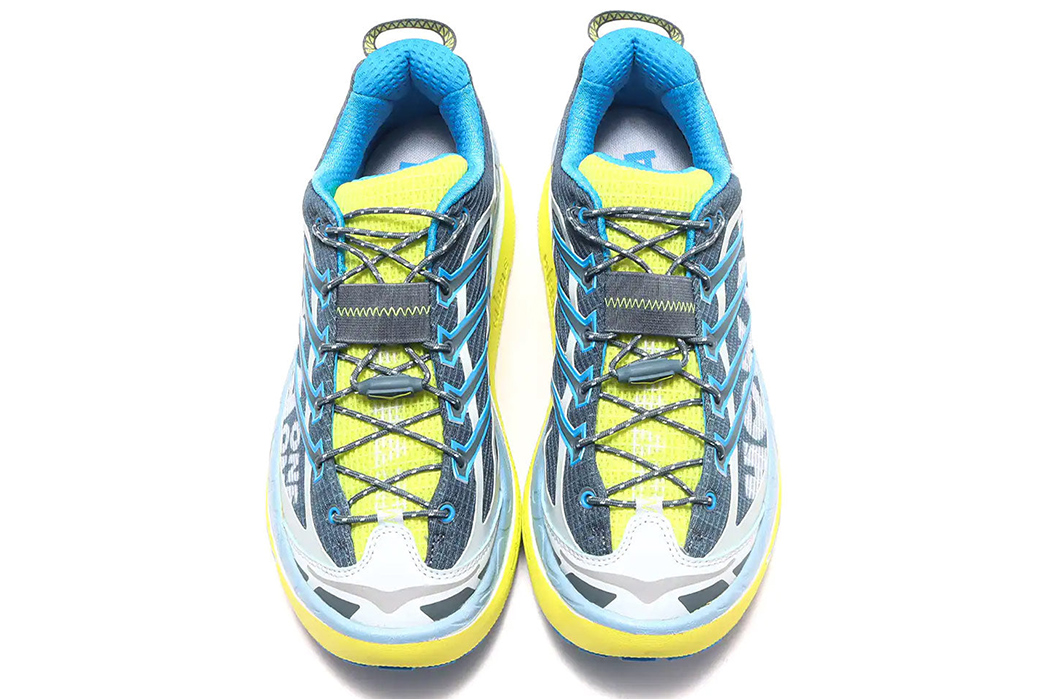 Heddels+-Giveaway---HOKA-Mufate-Origins-Sneakers-blue-and-yellow-pair-front