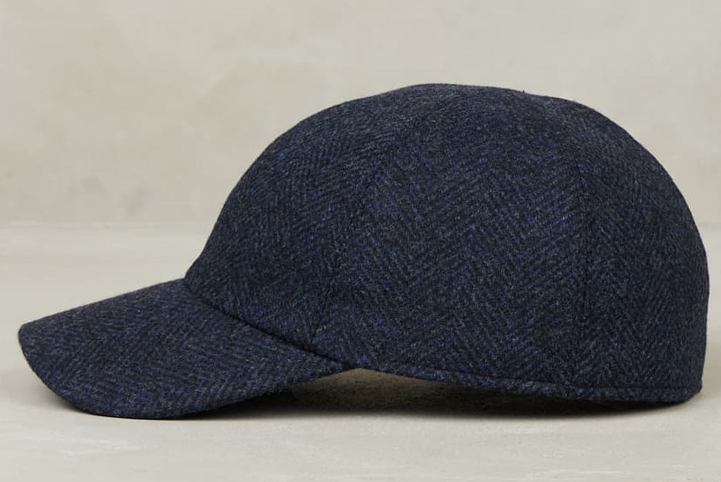 Division-Road's-Exclusive-Bates-Ball-Cap-Is-Made-From-Loro-Piana-Herringbone-left-side