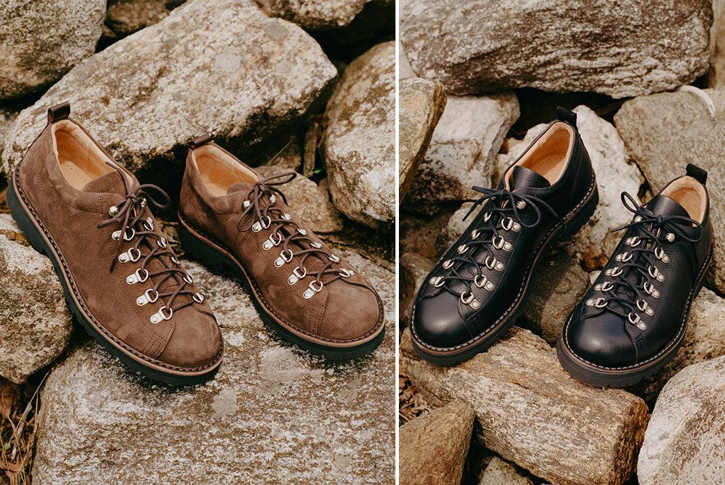 Knickerbocker-Enlists-Fracap-To-Produce-Two-New-Hiking-Styles-pairs-shoes-brown-and-black