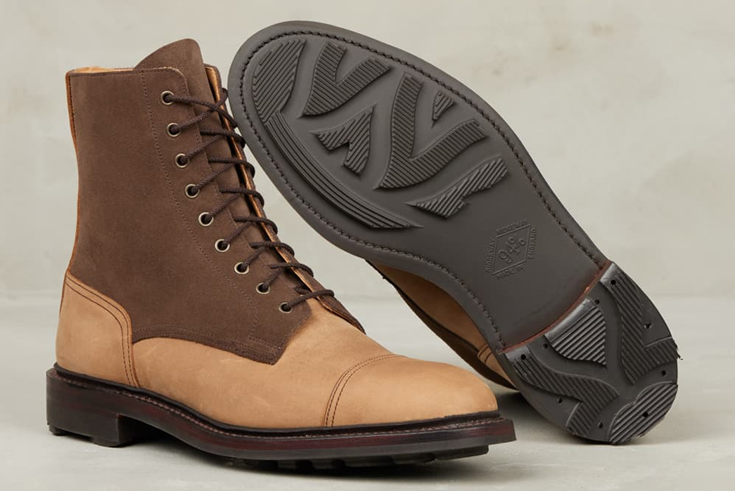 Multicolored-Leather-Boots---Five-Plus-One-5)-Crockett-&-Jones-Moray-in-Bronze-Oiled-Sides-Slate-Calf-Suede