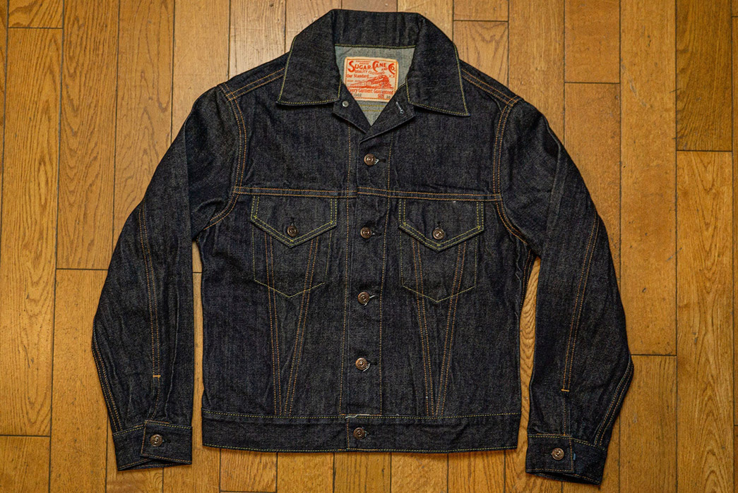 The-Sugar-Cane-1962-Denim-Jacket-Is-a-Repro-Of-The-Very-First-Type-III-front