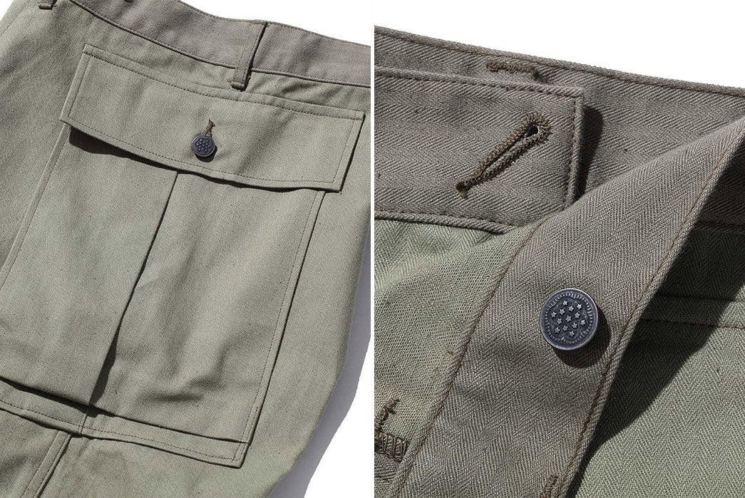 Warehouse-&-Co.'s-U.S.-Army-Pants-Are-Some-Of-The-Widest-HBT-Pants-Out-pocket-and-inside-button