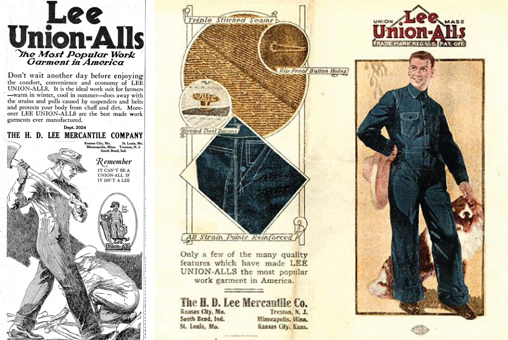 Beyond-The-Tracks---How-Railroading-Impacted-American-Workwear-Pt.-2-Vintage-advertisements-for-Union-All(s).-Image-via-Wikipedia.