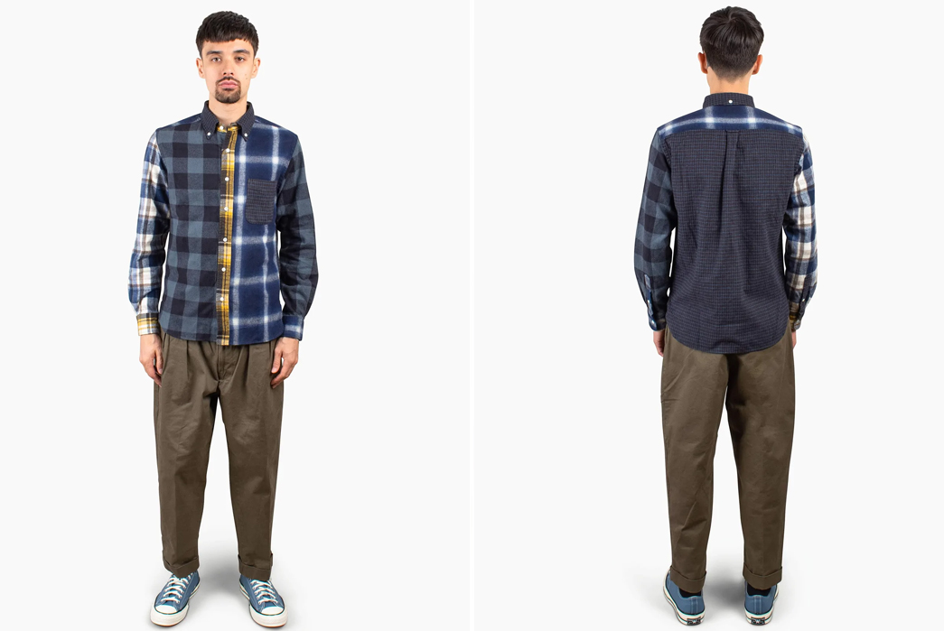 Check-Flannels---Five-Plus-One-Plus-One---Beams-Plus-B.D.-Flannel-Check-Panel-Navy