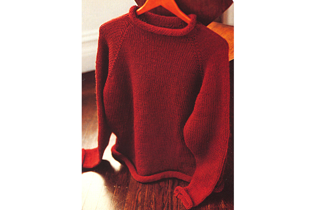 Coming-Out-of-Our-Shells---All-About-Turtle,-Mock,-and-Roll-Necks-A-hand-knit-roll-neck-sweater.-Image-via-Ravelry