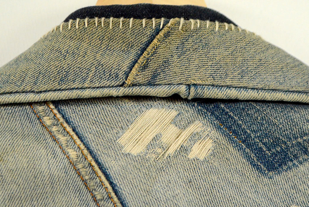 Fade-Friday---Homemade-Denim-Jacket-Circa-1970s-(40+-Years)-back-collar
