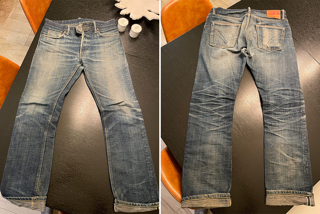 Fade-Friday---The-Strike-Gold-5105-(1.5-Years,-Unknown-Washes,-1-Soak)-front-back