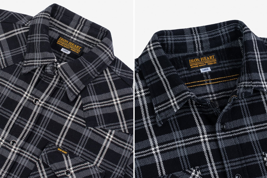 Iron-Heart-Dropped-A-New-Versatile-Colorway-of-its-Ultra-Heavy-Flannel-Shirts-fronts-collar