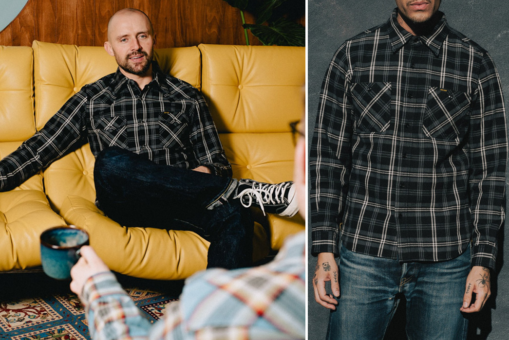 Iron-Heart-Dropped-A-New-Versatile-Colorway-of-its-Ultra-Heavy-Flannel-Shirts-models