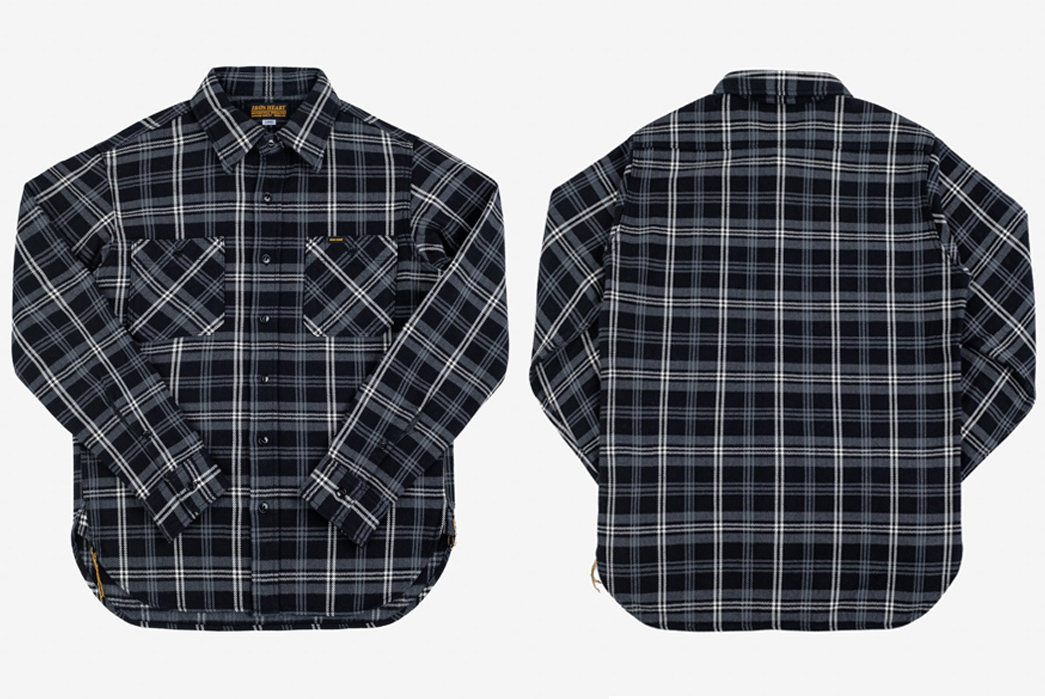 Iron-Heart-Dropped-A-New-Versatile-Colorway-of-its-Ultra-Heavy-Flannel-Shirts-Work Shirt-front-back