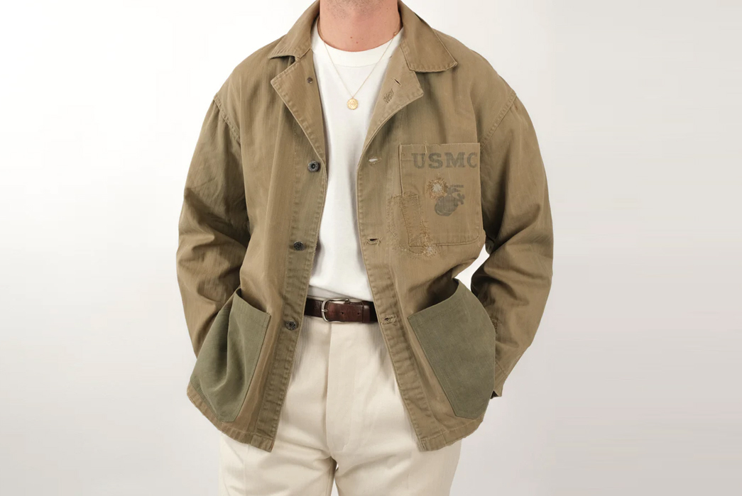 Pacific-War-USCM-Uniforms---Monkey-Pants,-Frogskin,-&-HBT-Galore-Modern-styling-of-a-vintage-P-41-Jacket-via-Brut-Clothing
