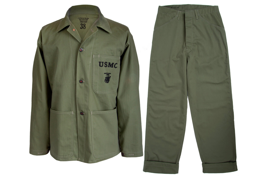 Pacific-War-USCM-Uniforms---Monkey-Pants,-Frogskin,-&-HBT-Galore-Reproduction-P-41-Uniform-via-SM-Wholesale-UK
