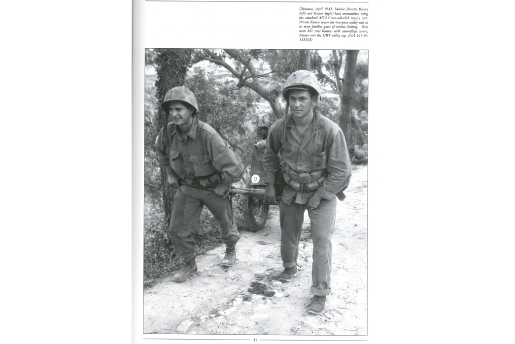 Pacific-War-USCM-Uniforms---Monkey-Pants,-Frogskin,-&-HBT-Galore-two-soldiers