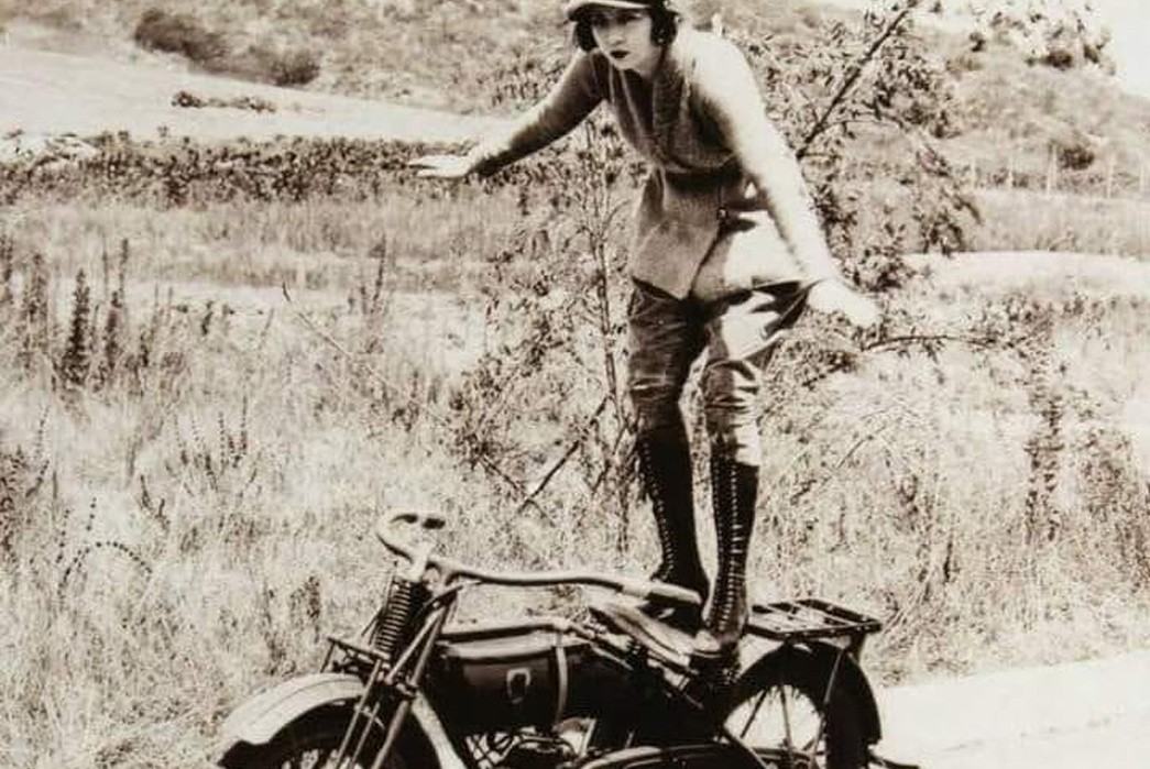 Suave-Motorcyclists-Workwear-That-May-Revitalize-a-Subculture-Motorcycle-stunts-drew-thrill-seeking-crowds-during-the-Silent-(Film)-Era.