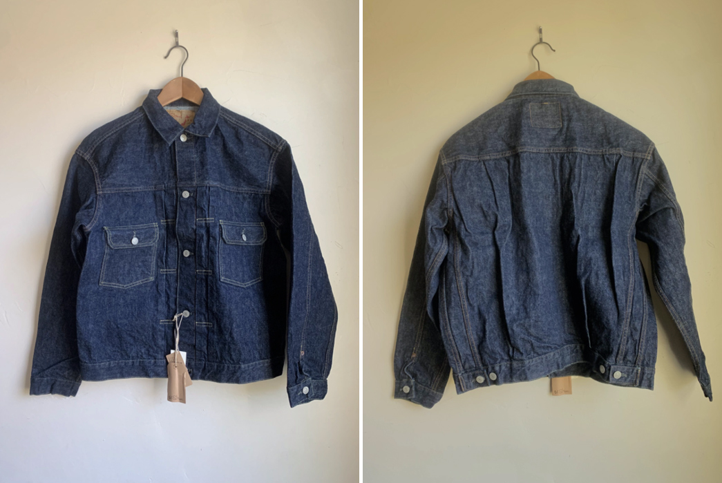 The-Definitive-Guide-To-Buying-&-Selling-Second-Hand-Denim-Goods-An-new-with-tags-orSlow-'1950s'-Type-II-Raw-Selvedge-Denim-Jacket,-available-for-$275-on-Grailed,-$125-below-its-retail-price.
