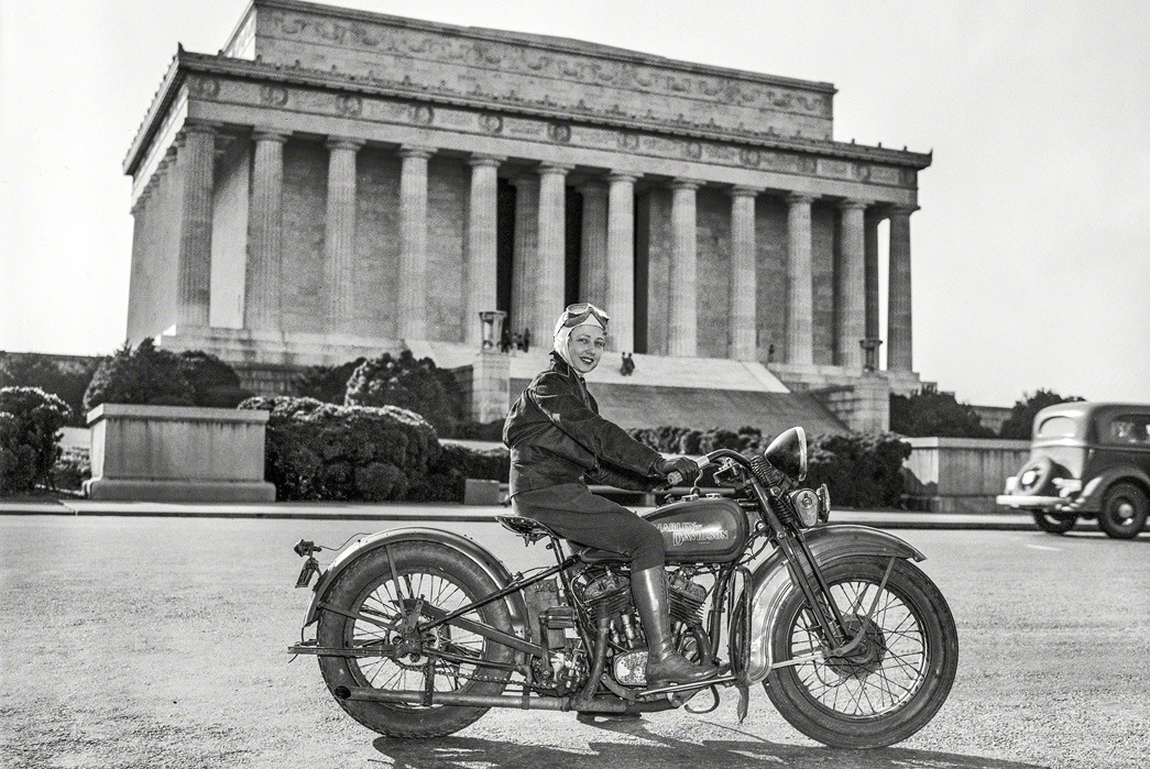 The-Gentleman-Biker-Workwear-That-May-Revitalize-a-Subculture-In-1937,-Mrs.-Sally-Halterman-was-the-first-woman-in-Washington-D.C.-to-be-licensed-to-drive-a-motorcycle.