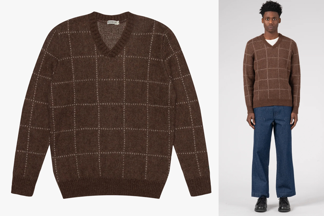 The-Heddels-Sweater-Guide-2022-Knickerbocker-NYC-Alpaca-Wool-Check-V-Sweater