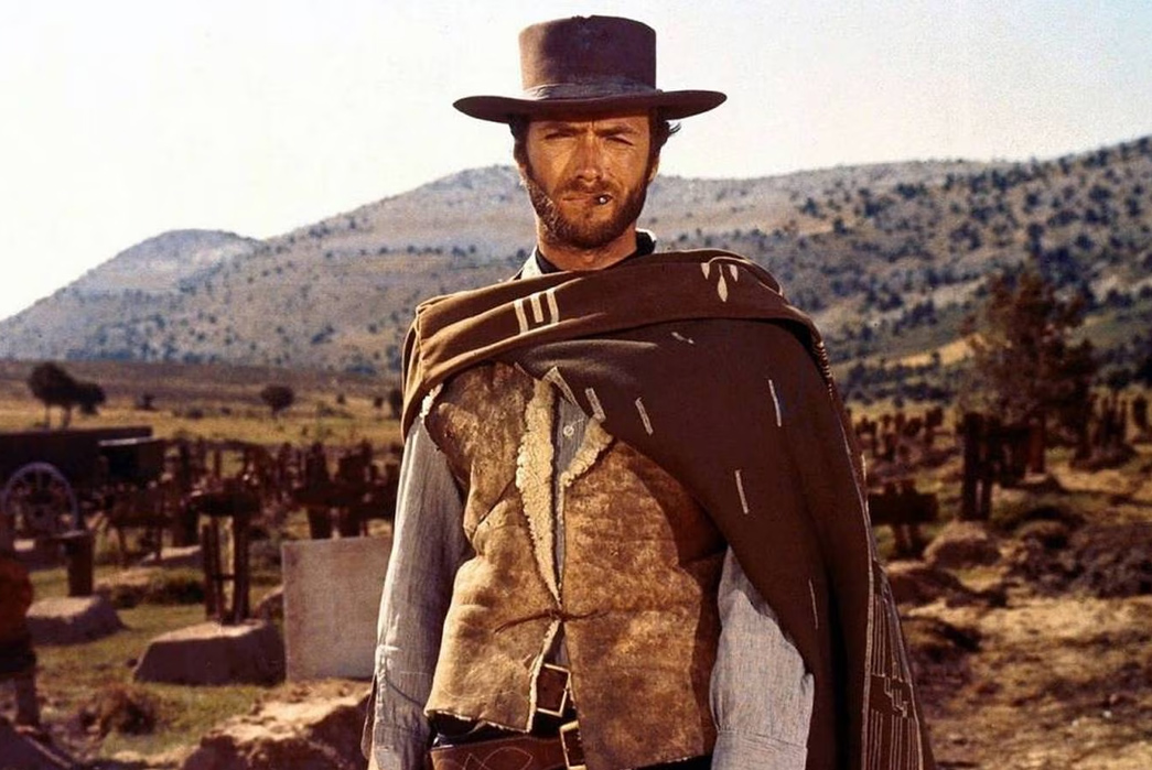 The-History-of-Blanket-Coats-Clint-Eastwood-iconized-the-gabán,-with-a-Native-American-influence-in-the-pattern,-in-A-Fistful-of-Dollars-(1964).-Image-via-The-Irish-Times.
