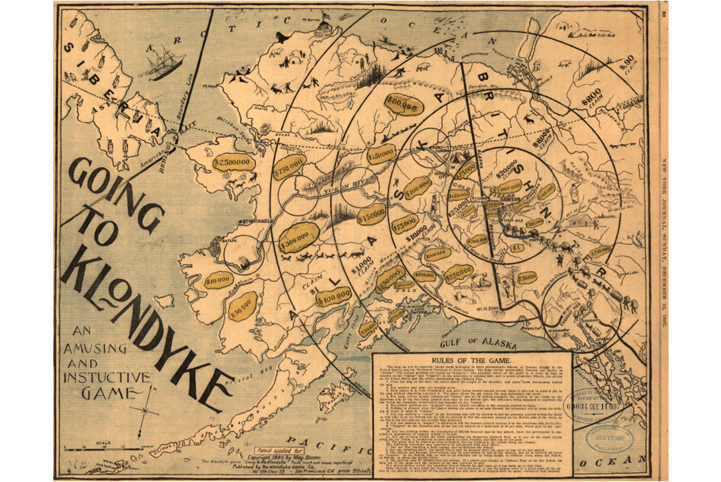 The-History-Of-Winter-Workwear-Hats-A-map-game-from-the-Klondike-Gold-Rush,-1897.-Image-via-Library-of-Congress.