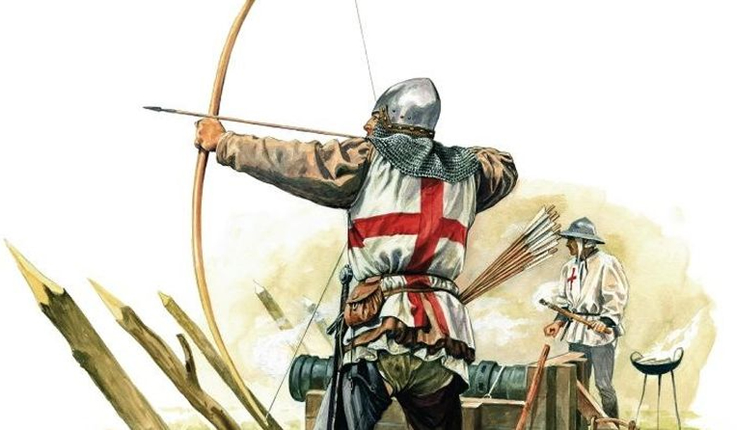 The-History-Of-Winter-Workwear-HatsAn-English-Longbowman-takes-aim-in-this-modern-envisionment-of-Agincourt.-Knitted-caps-were-necessary-to-help-secure-their-helmets.