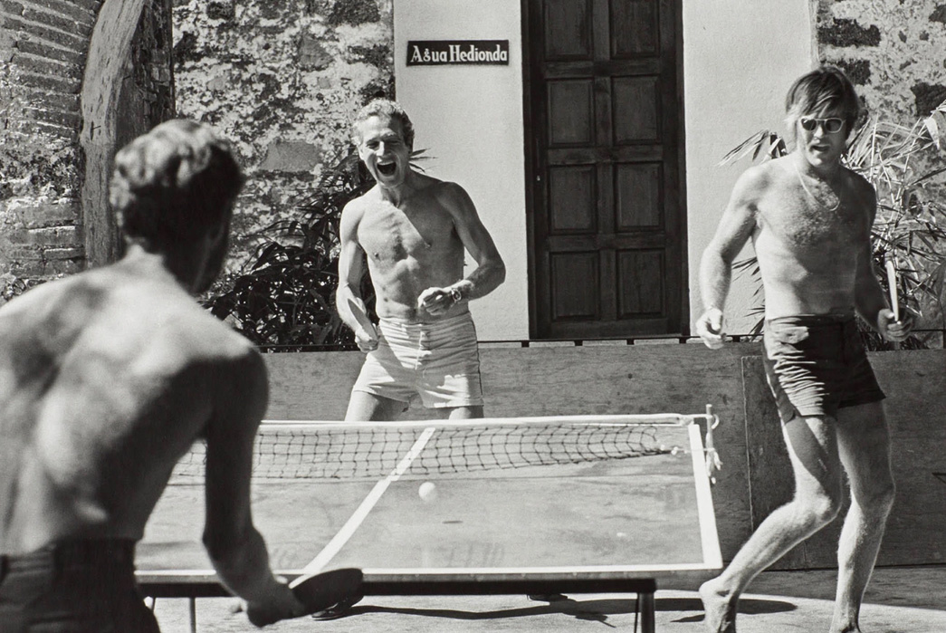 Working-Titles---Butch-Cassidy-&-The-Sundance-Kid-Newman-and-Redford-playing-ping-pong-during-production.-Image-via-IMDB.