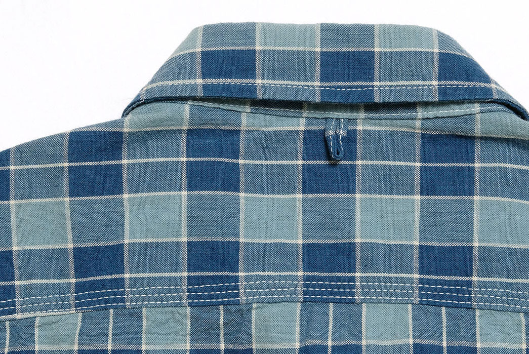 Burgus-Plus'-Indigo-Plaid-Work-Shirt-is-Full-of-Details-and-Fading-Potential-back-collar