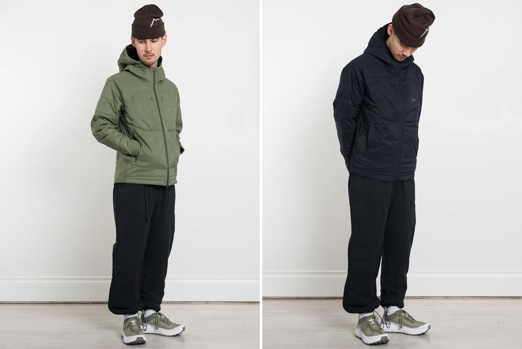 CAYL's-Karuishi-Hybrid-Jacket-Could-Be-the-Perfect-Transitional-Companion-model-fronts-green-and-dark-navy