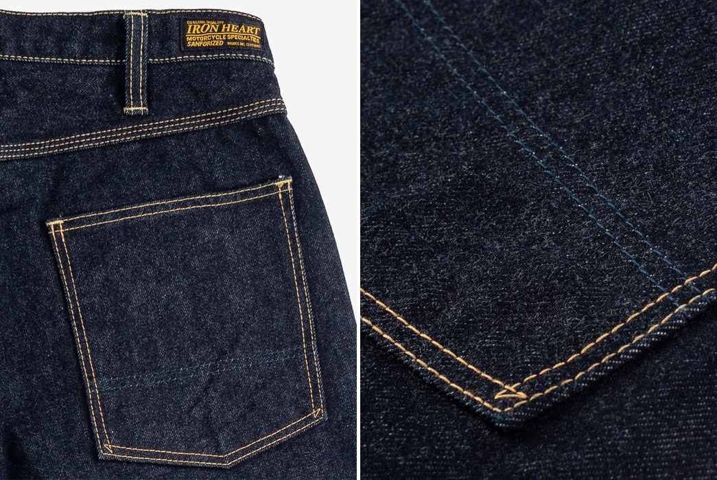 Iron-Heart-Issues-Its-Double-Knee-Work-Pant-In-Lighter-Weight-14-oz.-Raw-Selvedge-Denim-back-pocket