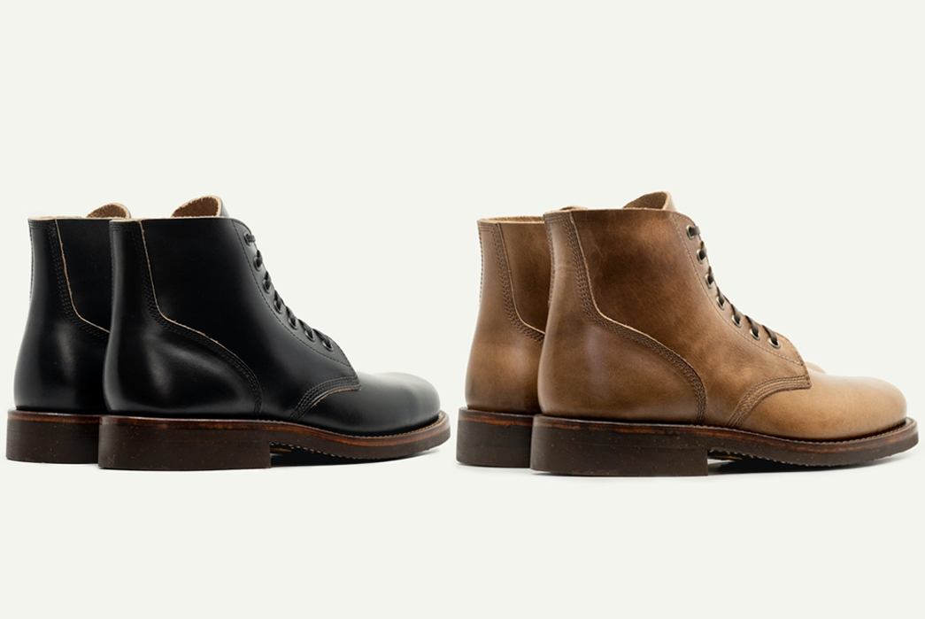 Oak-Street-Bootmakers'-Field-Boot-Is-a-Perfect-Service-Boot-pairs-black-and-tan-back-side