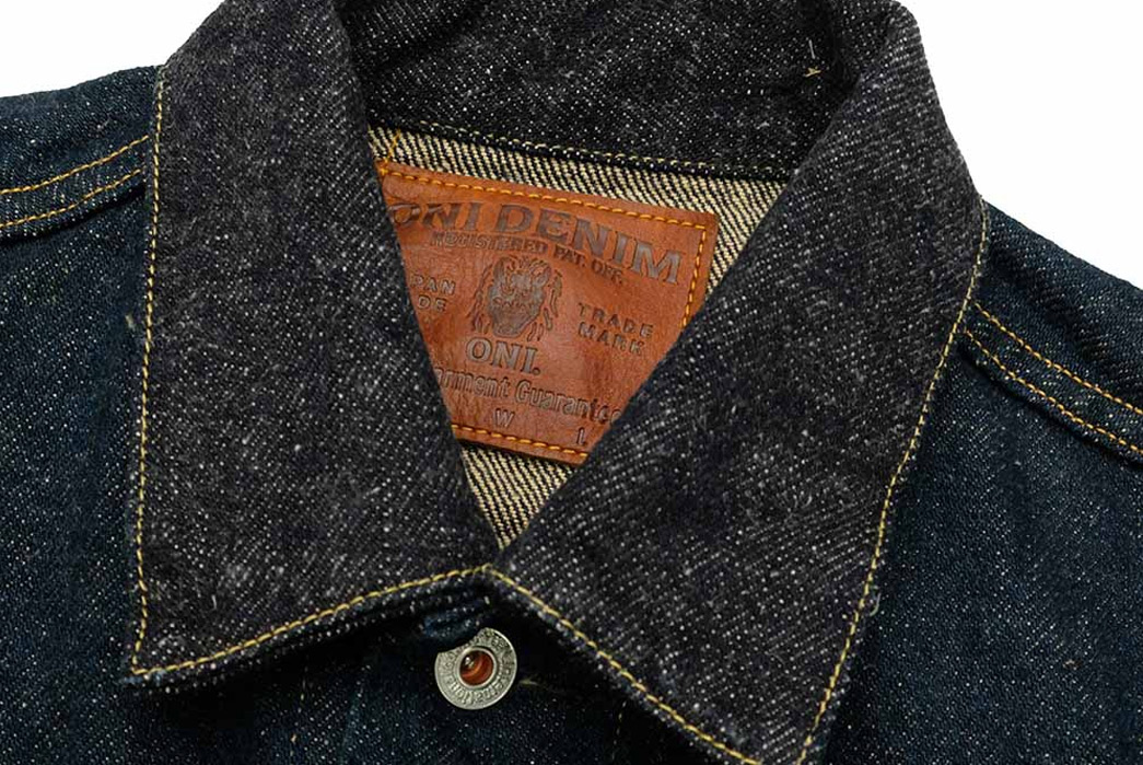 ONI-Applied-Two-Different-Secret-Denims-to-Its-Type-III-Denim-Jacket-front-collar