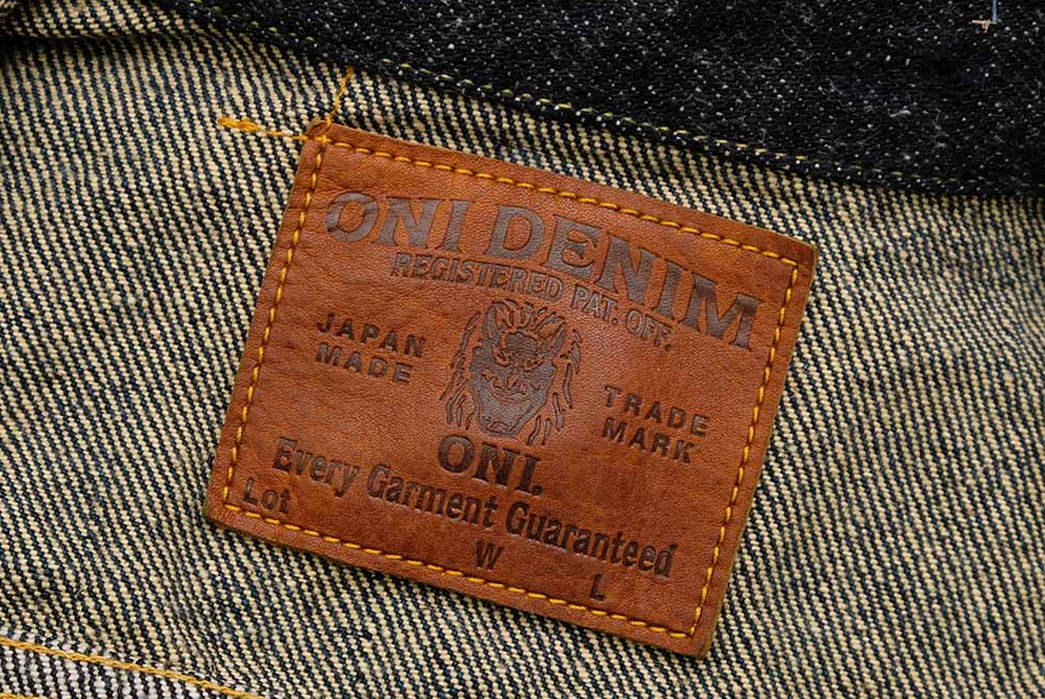 ONI-Applied-Two-Different-Secret-Denims-to-Its-Type-III-Denim-Jacket-leather-patch