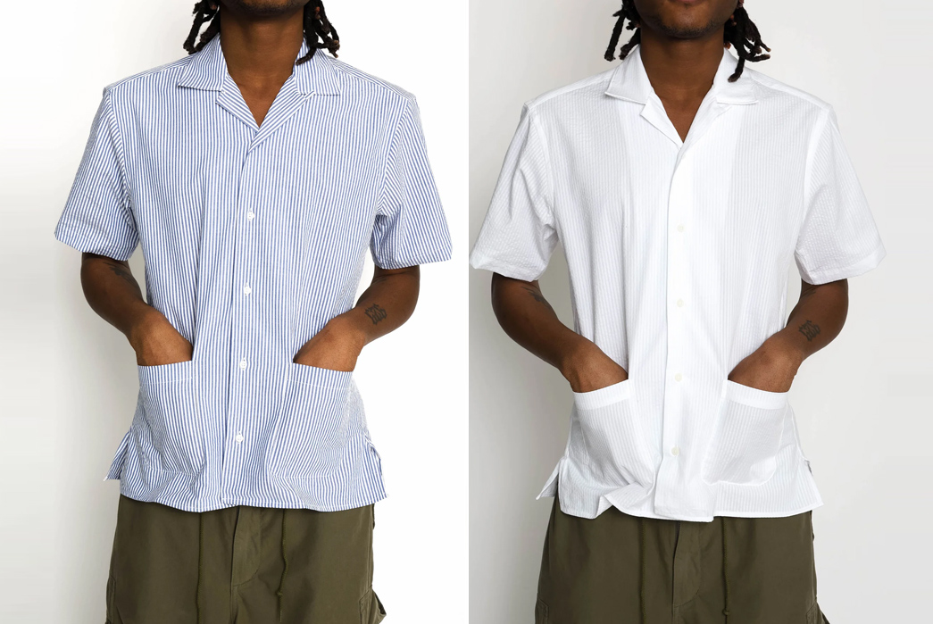 Gitman-Bros.-Vintage's-S-S-Seersucker-Shirts-are-Leading-the-Early-SS23-Shirting-Charge-model-fronts-hands-in-pockets