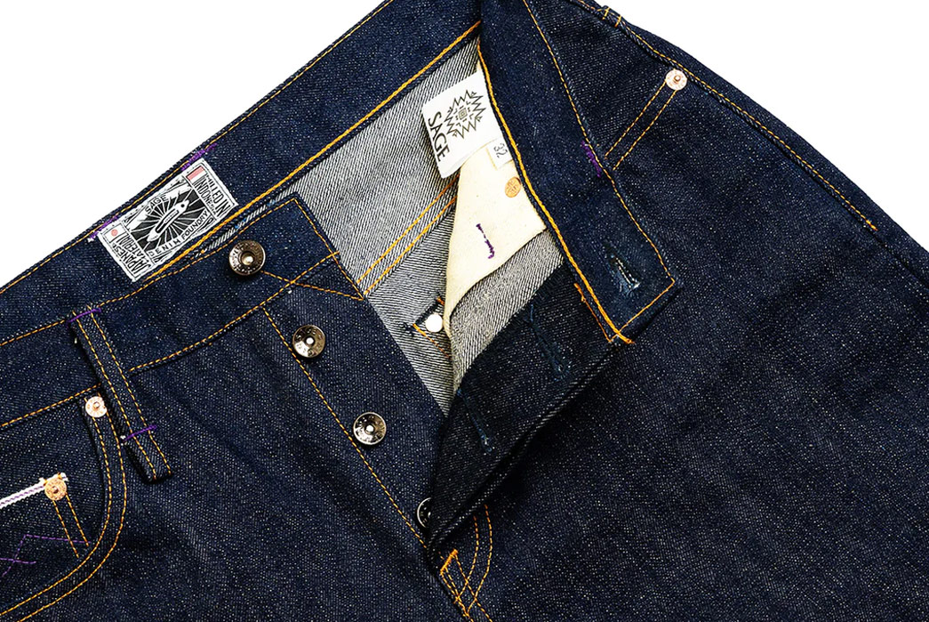 Sage-Continues-Its-10th-Anniversary-Collection-with-Unsanforized-20-Oz.-Mastermind-Selvedge-front-top-open